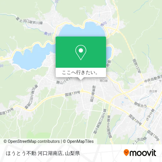 ほうとう不動 河口湖南店地図