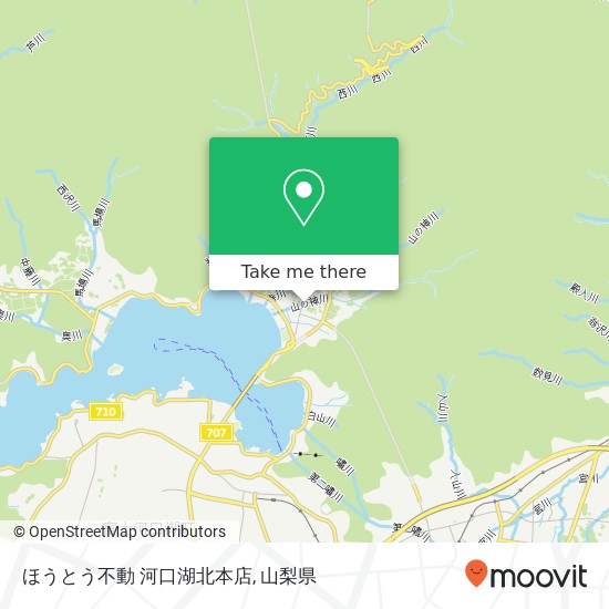 ほうとう不動 河口湖北本店地図
