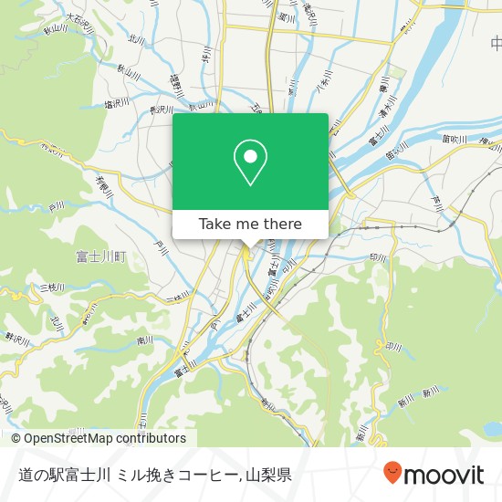 道の駅富士川 ミル挽きコーヒー地図