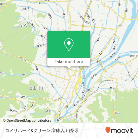 コメリハード&グリーン 増穂店地図