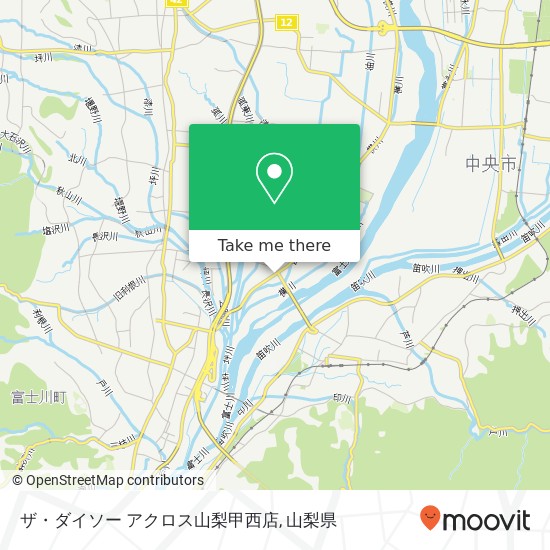 ザ・ダイソー アクロス山梨甲西店地図