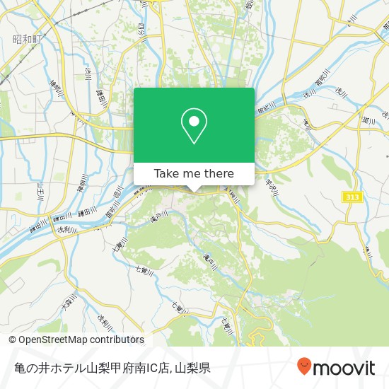 亀の井ホテル山梨甲府南IC店地図
