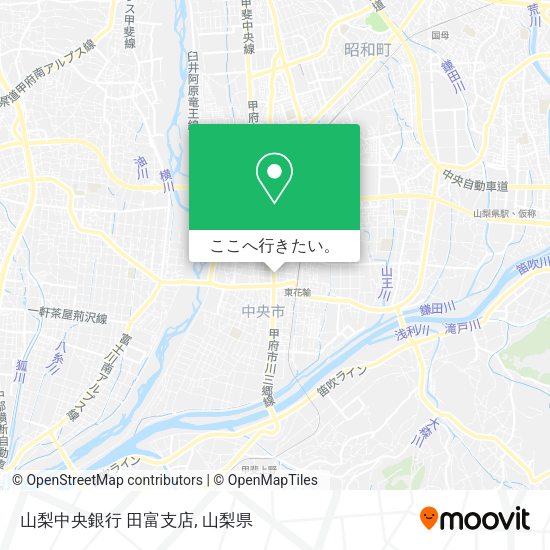 山梨中央銀行 田富支店地図
