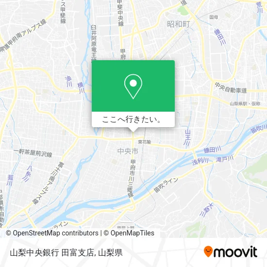 山梨中央銀行 田富支店地図