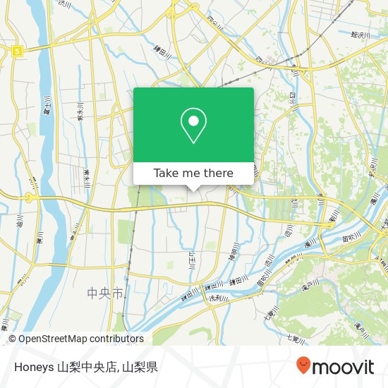 Honeys 山梨中央店地図