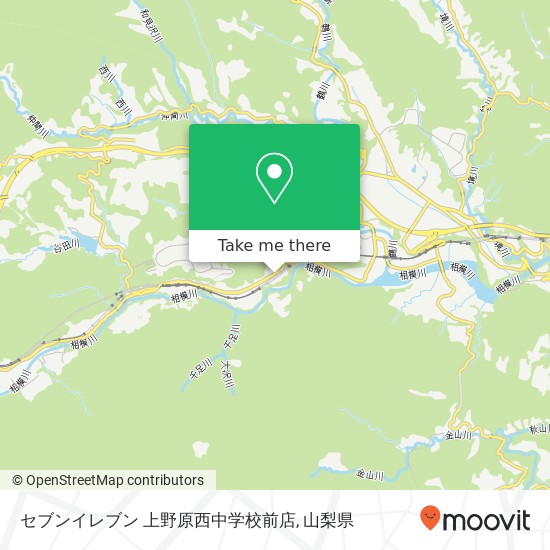 セブンイレブン 上野原西中学校前店地図