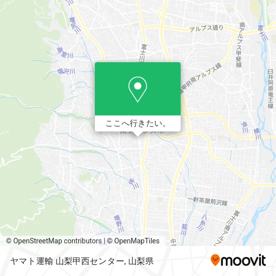 ヤマト運輸 山梨甲西センター地図