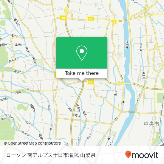 ローソン 南アルプス十日市場店地図