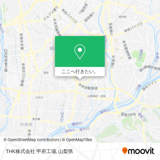 THK株式会社 甲府工場地図
