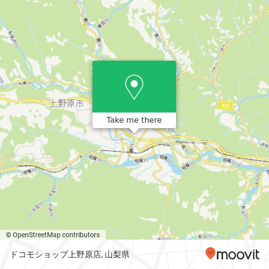 ドコモショップ上野原店地図