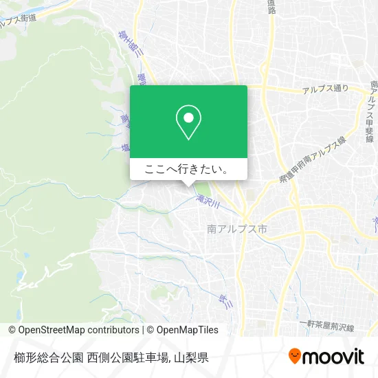 櫛形総合公園 西側公園駐車場地図