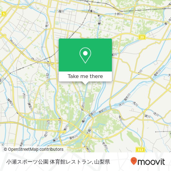 小瀬スポーツ公園 体育館レストラン地図