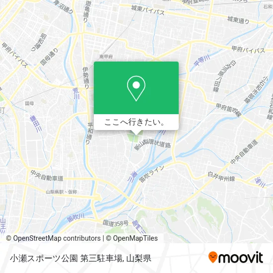小瀬スポーツ公園 第三駐車場地図