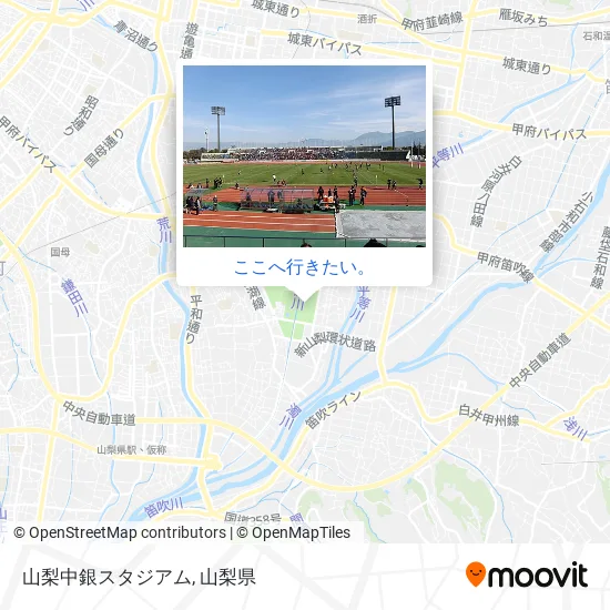 山梨中銀スタジアム地図