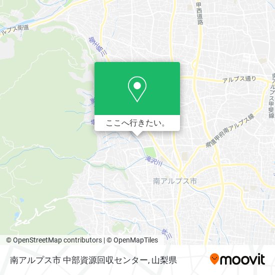 南アルプス市 中部資源回収センター地図