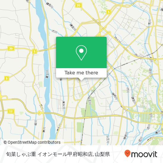 旬菜しゃぶ重 イオンモール甲府昭和店地図