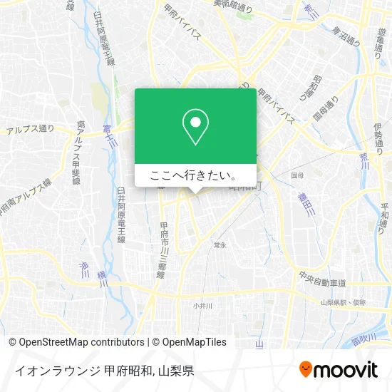 イオンラウンジ 甲府昭和地図