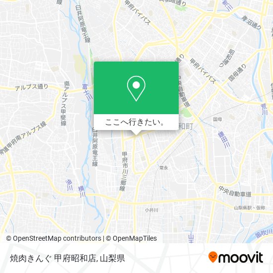 焼肉きんぐ 甲府昭和店地図