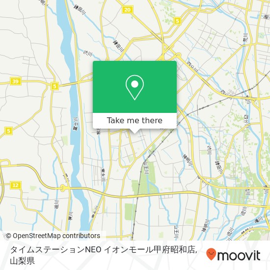 タイムステーションNEO イオンモール甲府昭和店地図