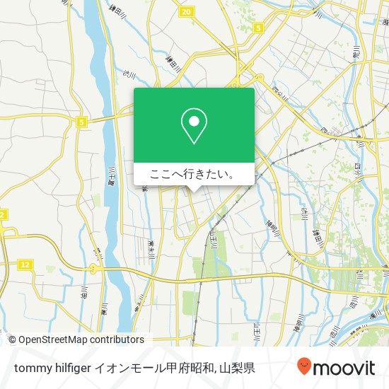 tommy hilfiger イオンモール甲府昭和地図
