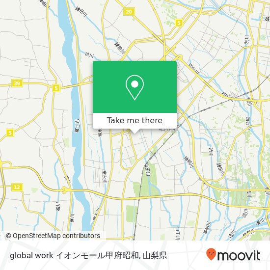 global work イオンモール甲府昭和地図