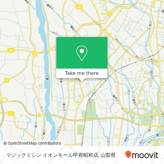 マジックミシン イオンモール甲府昭和店地図