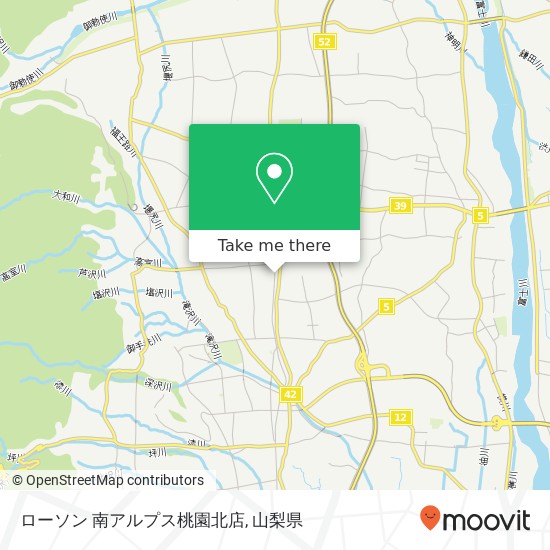 ローソン 南アルプス桃園北店地図