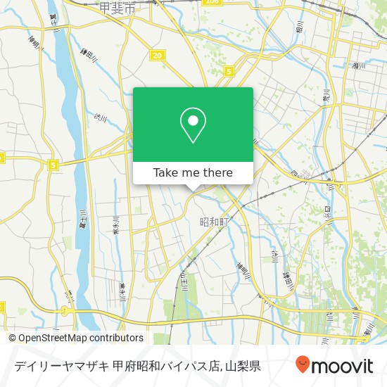 デイリーヤマザキ 甲府昭和バイパス店地図