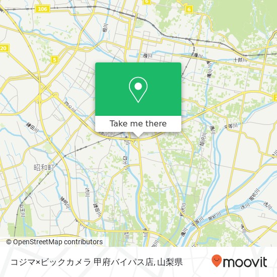 コジマ×ビックカメラ 甲府バイパス店地図