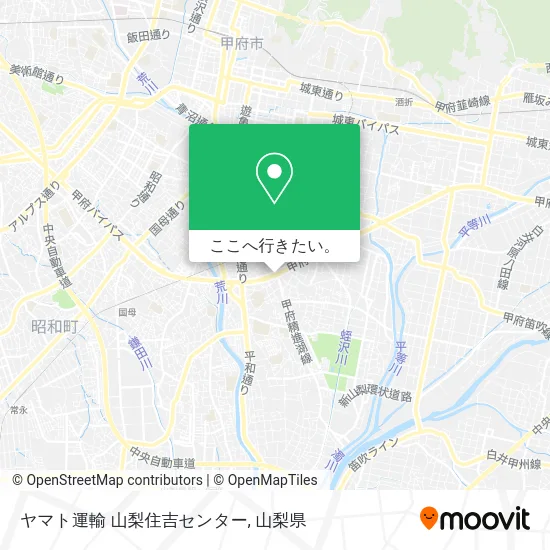 ヤマト運輸 山梨住吉センター地図