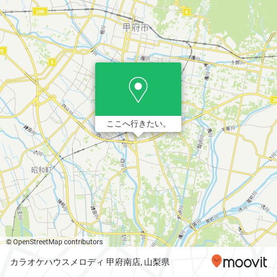 カラオケハウスメロディ 甲府南店地図