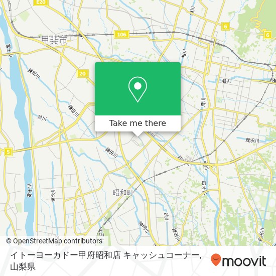 イトーヨーカドー甲府昭和店 キャッシュコーナー地図