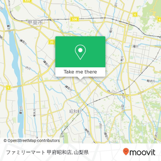 ファミリーマート 甲府昭和店地図