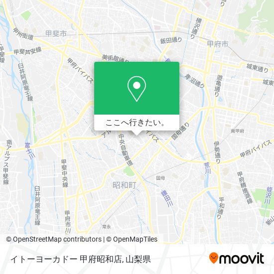 イトーヨーカドー 甲府昭和店地図