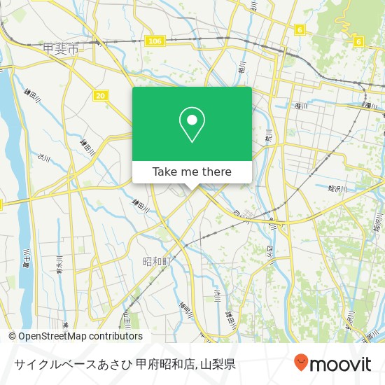 サイクルベースあさひ 甲府昭和店地図
