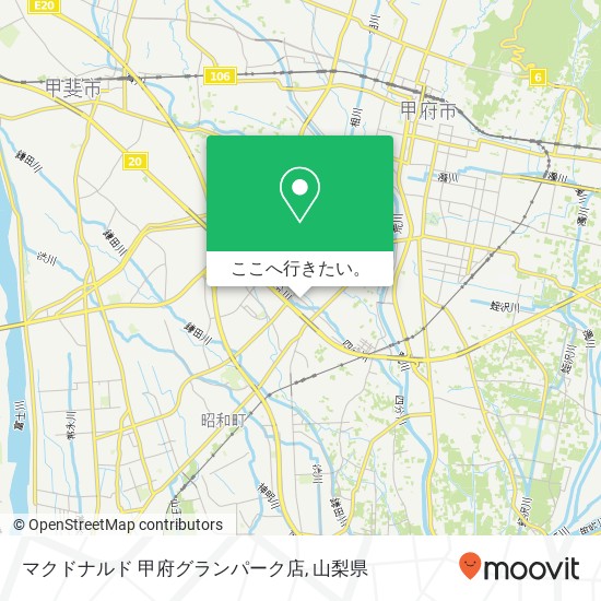 マクドナルド 甲府グランパーク店地図