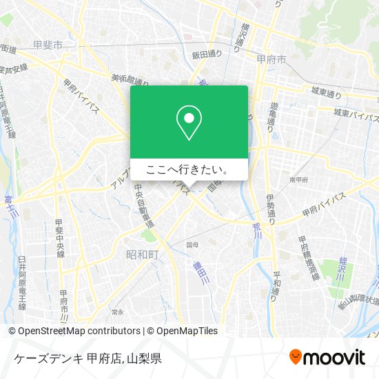 ケーズデンキ 甲府店地図