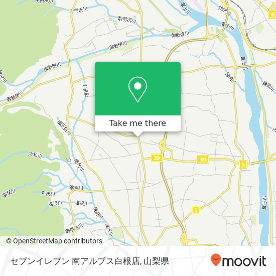 セブンイレブン 南アルプス白根店地図