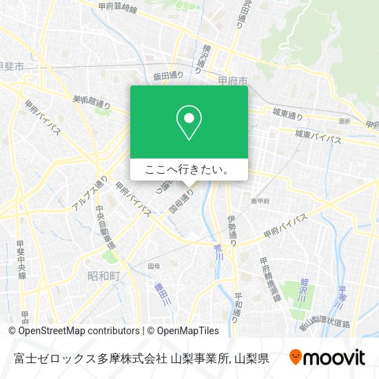 富士ゼロックス多摩株式会社 山梨事業所地図