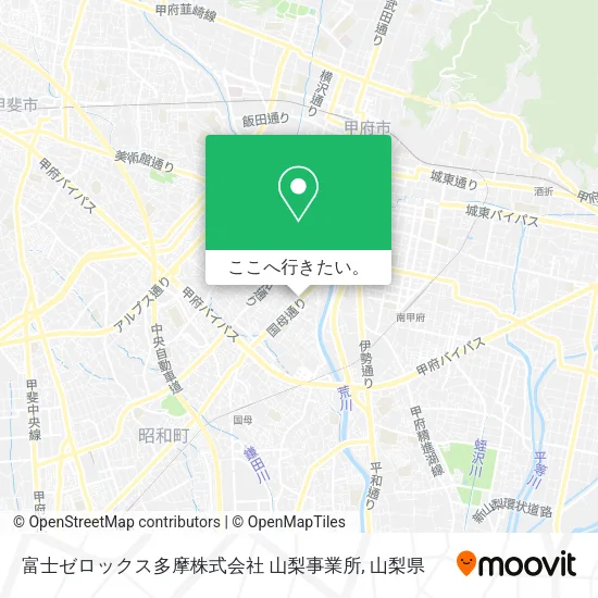 富士ゼロックス多摩株式会社 山梨事業所地図