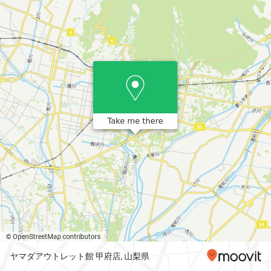 ヤマダアウトレット館 甲府店地図