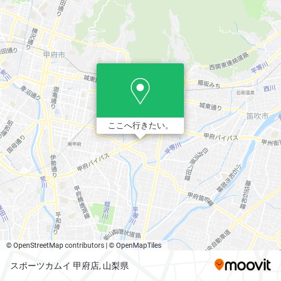 スポーツカムイ 甲府店地図