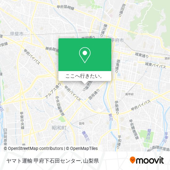 ヤマト運輸 甲府下石田センター地図