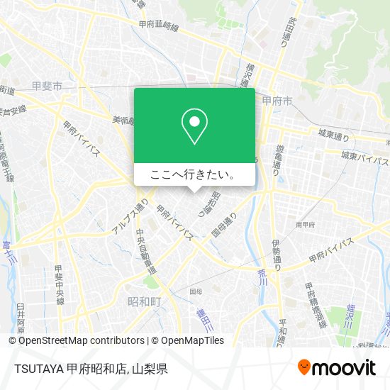 TSUTAYA 甲府昭和店地図