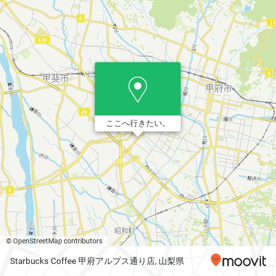 Starbucks Coffee 甲府アルプス通り店地図