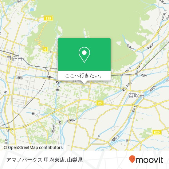 アマノパークス 甲府東店地図