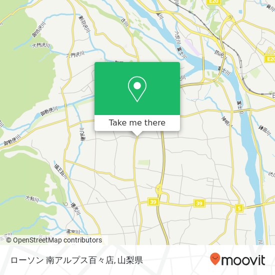 ローソン 南アルプス百々店地図