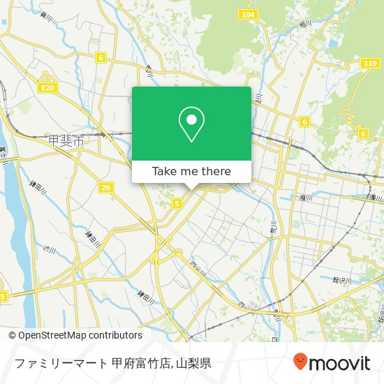ファミリーマート 甲府富竹店地図
