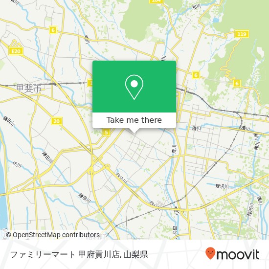 ファミリーマート 甲府貢川店地図