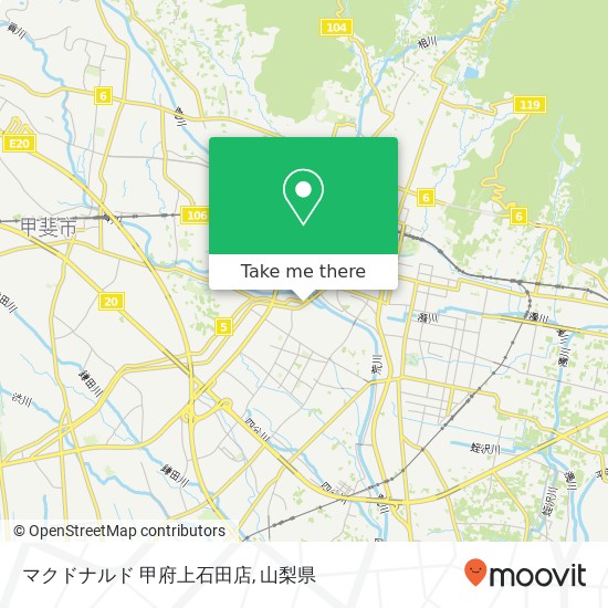 マクドナルド 甲府上石田店地図